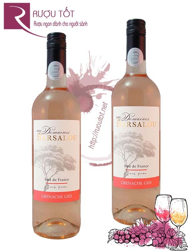 Vang Pháp Les Domaines Barsalou Grenache Gris Rose