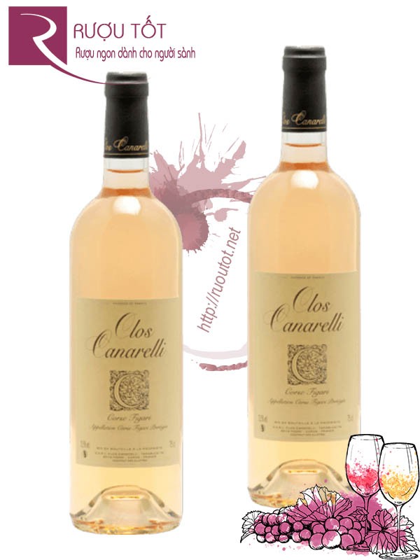 Vang Pháp Clos Canarelli Rose Corse Figari