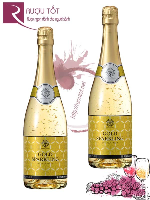 Rượu vang nổ Gold Sparkling  vảy Vàng 18k 720ml