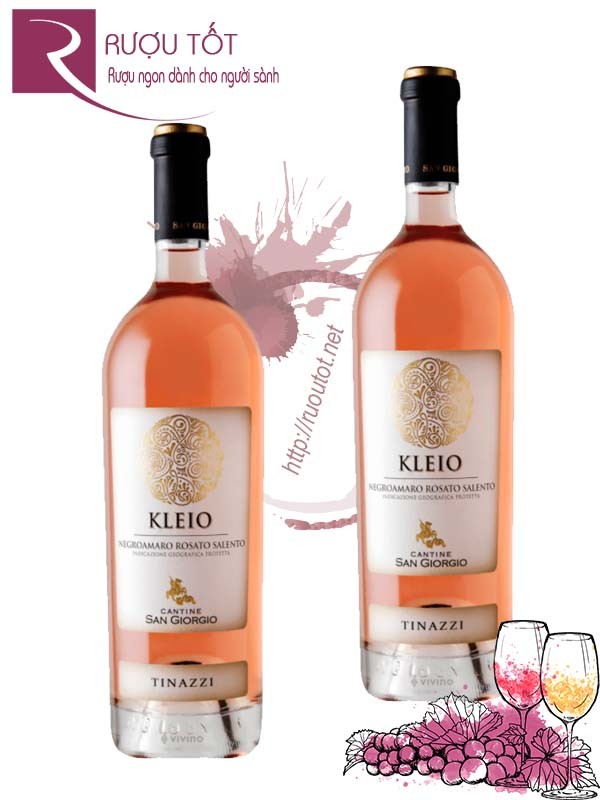 Vang Ý Kleio Negroamaro Rosato Salento Cantine San Giorgio IGP