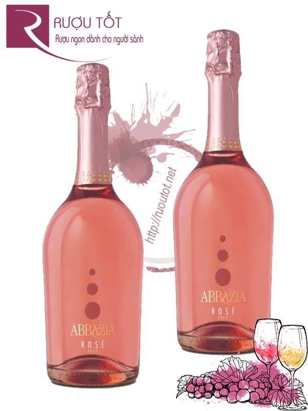 Vang Sủi Abbazia Moscato Rose Hảo hạng