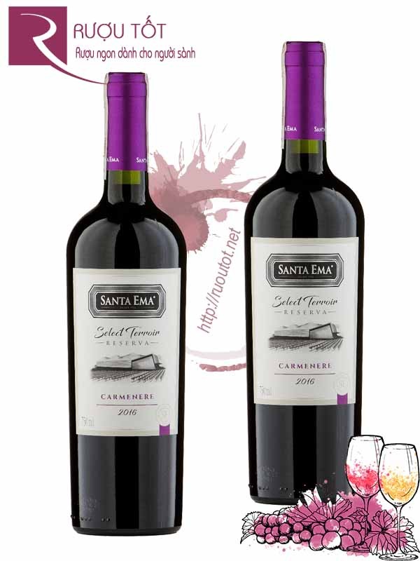 Rượu Vang Santa Ema Carmenere Terroir Reserva Cao Cấp