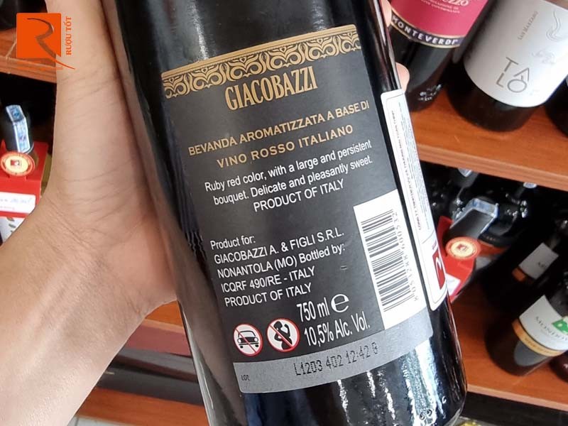 ruou vang Modina Giacobazzi 10,5%