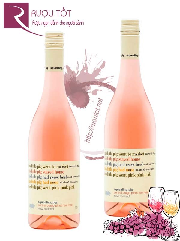 Rượu Vang Squealing Pig Pinot Noir Rose Thượng Hạng