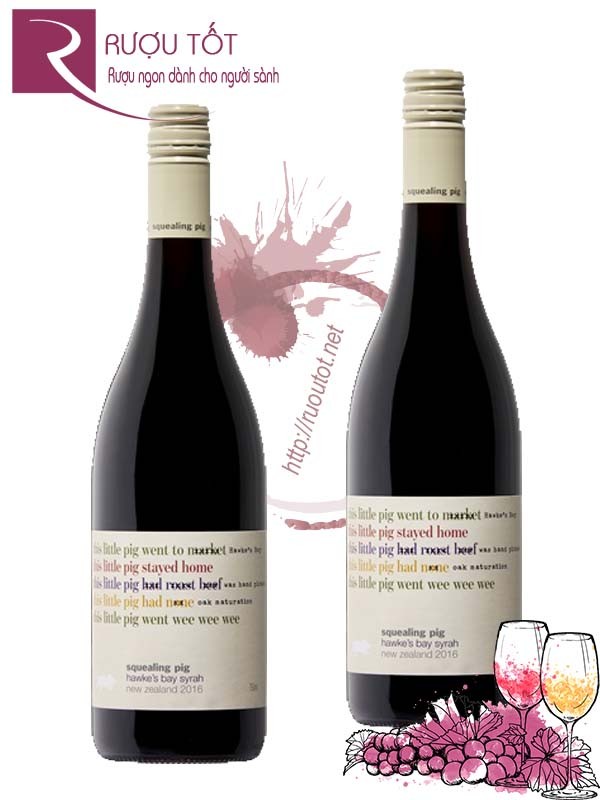 Rượu Vang Squealing Pig Syrah Thượng Hạng