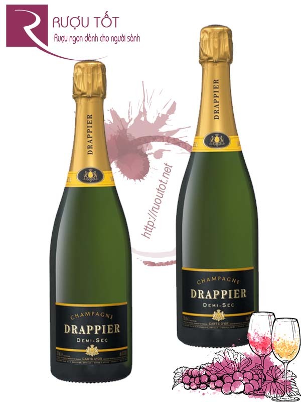 Rượu vang Pháp Champagne Drappier Carte d'Or Demi Sec