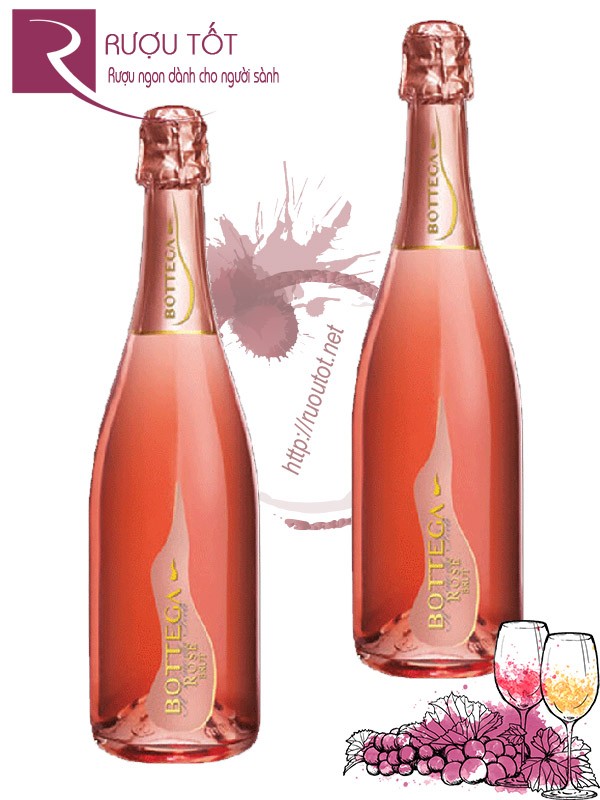 Vang nổ Ý Bottega Rose Brut Il Vino Dei Poeti Cao cấp