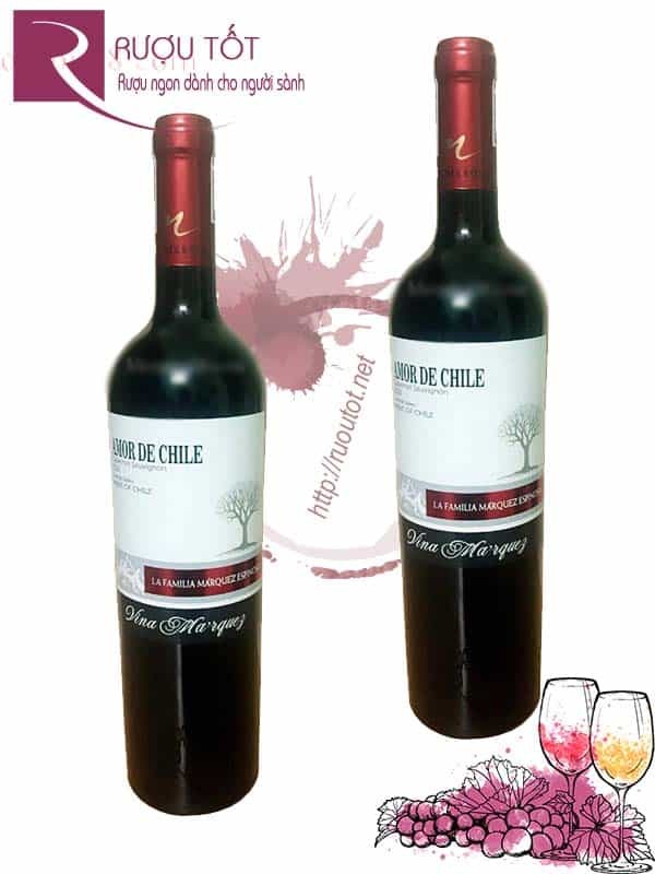 Vang Chile Amor De Chile nho Cabernet Sauvignon Thượng hạng