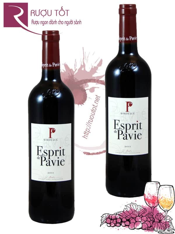 Vang Pháp Esprit de Pavie Merlot Bordeaux Cao cấp