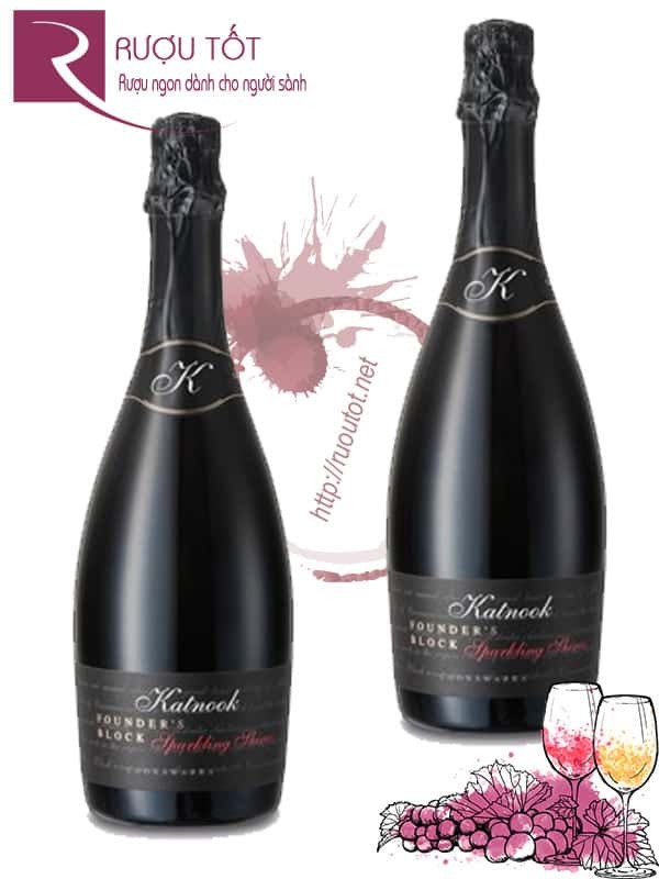 Rượu vang nổ Katnook Founders block Sparkling Shiraz Thượng hạng