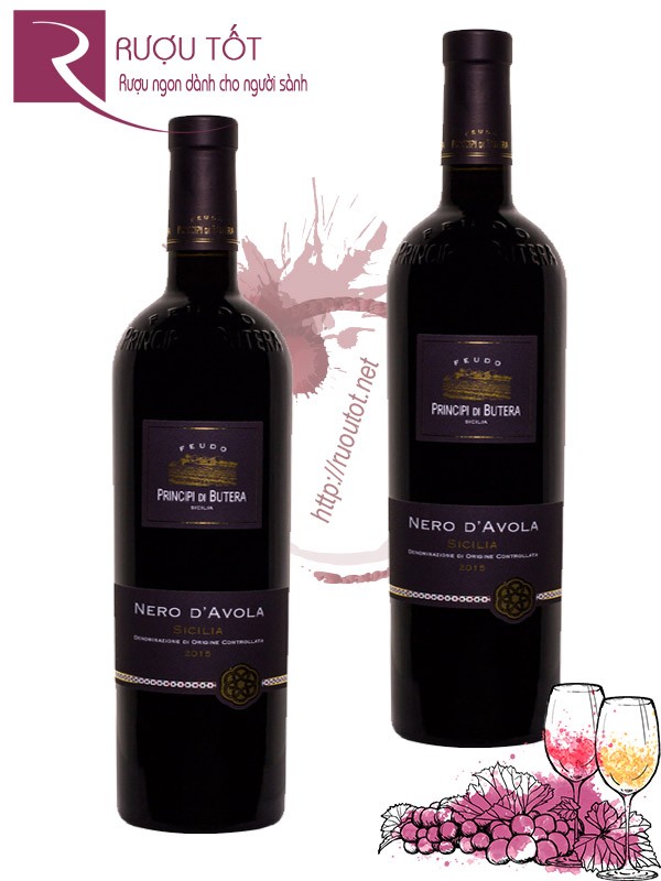 Vang Ý Principi di Butera Nero d'Avola Cab Sauvignon Sicilia Cao cấp