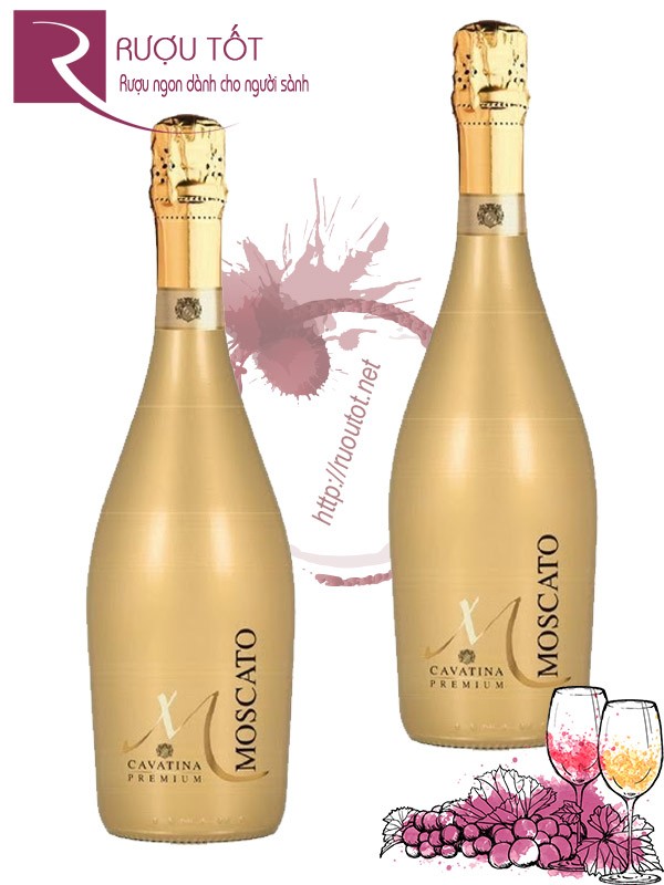 Vang nổ Ý M Moscato Cavatina Premium ngọt ngào