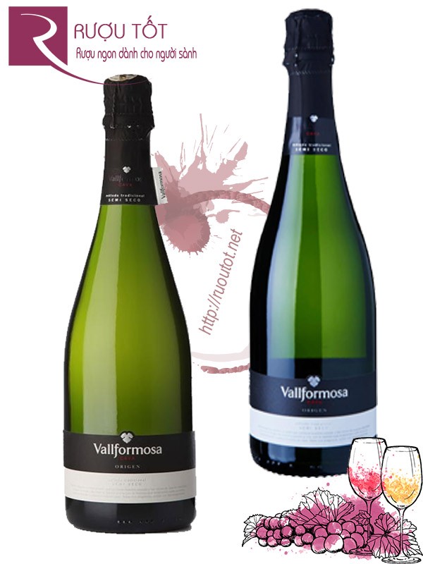 Rượu vang Vallformosa Cava Origen Brut Semi Seco Thượng hạng