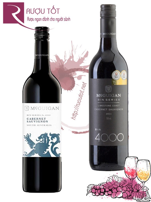 Rượu vang Bin 4000 McGuigan Cabernet Sauvignon Chiết khấu cao