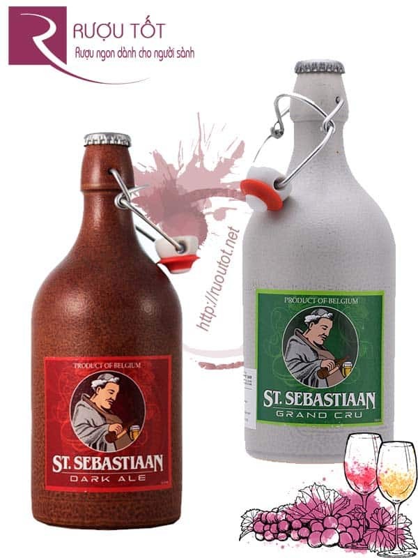 Bia Sứ Bỉ ST.Sebastiaan Dark Grand cru – Chai sứ 500ml