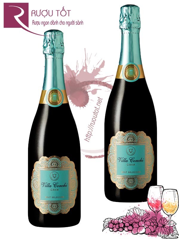 Rượu Vang Nổ Villa Conchi Cava Brut Cava