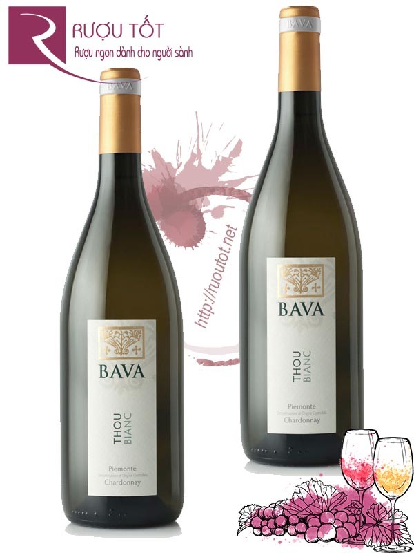 Vang Ý Bava Thou Bianc Chardonnay Piemonte