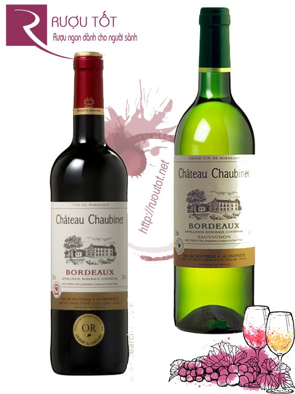 Vang Pháp Chateau Chaubinet Bordeaux (Red - White)