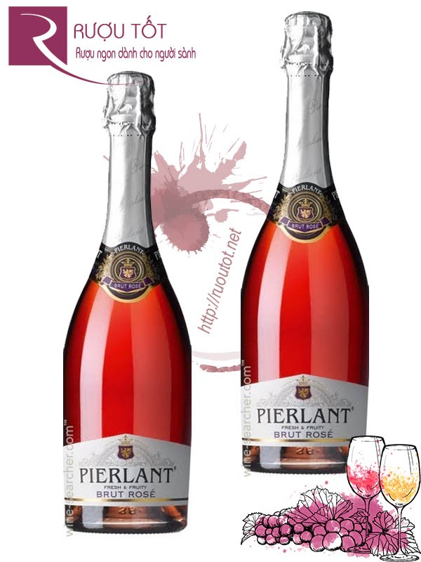 Vang nổ Pháp Pierlant Brut Rosé Chính hãng