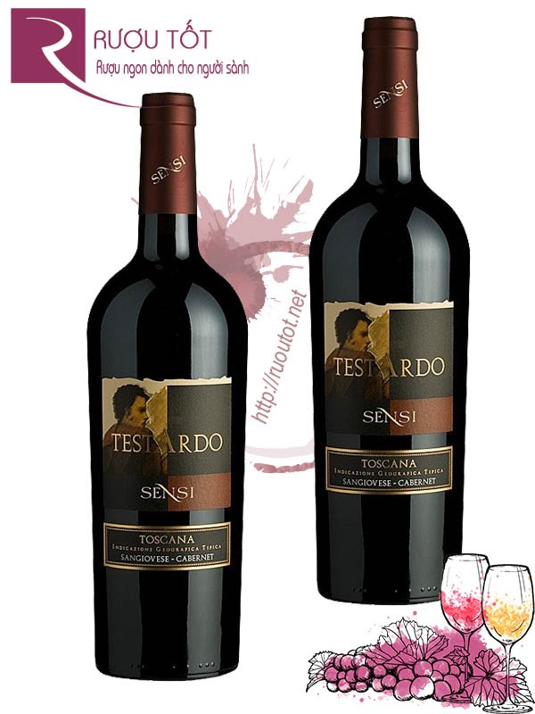 Vang Ý Testardo Sensi Toscana IGT Sangiovese Cabernet Thượng hạng