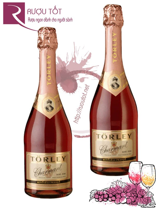 Vang Nổ Torley Charmant Rosé Sparkling Wine Chính hãng