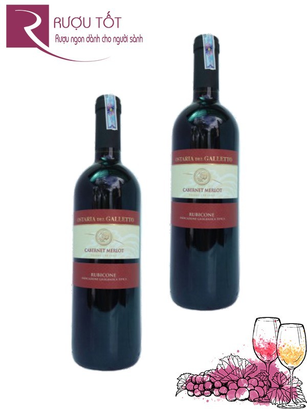 Vang Ý Osteria Del Galletto Cabernet Merlot Rubicone