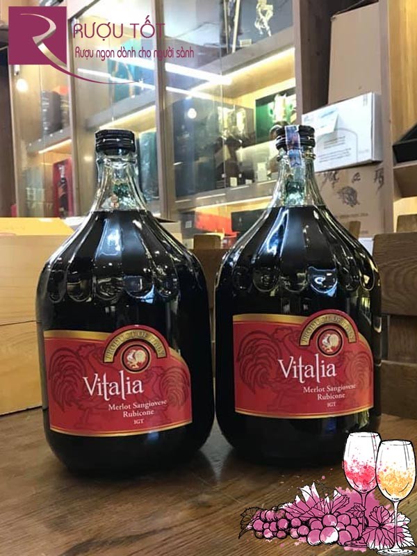 Vang Ý VITALIA Merlot Sangiovese 3l