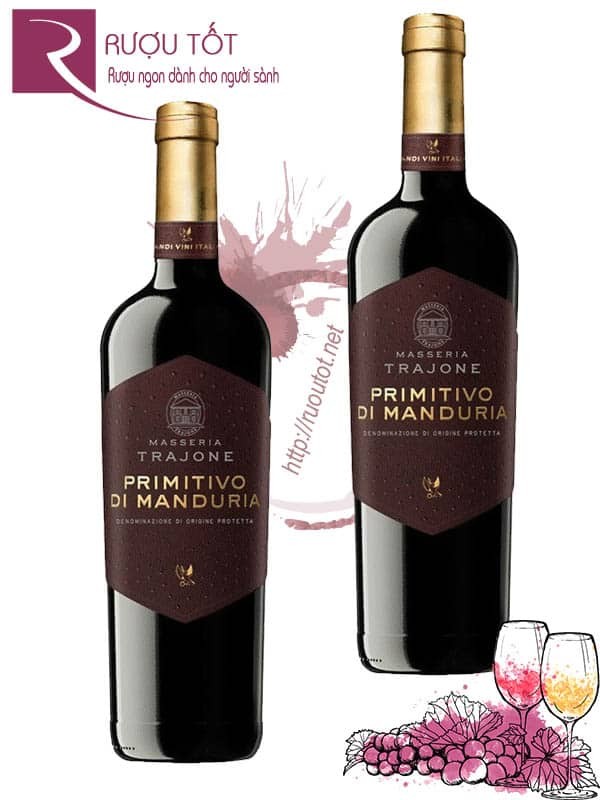 Vang Ý Masseria Trajone Primitivo di Manduria DOP Cao cấp