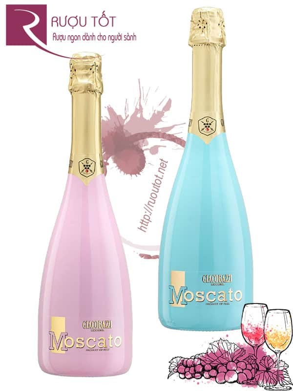 Vang Ý Moscato Spumante Giacobazzi (White - Pink - Blue)