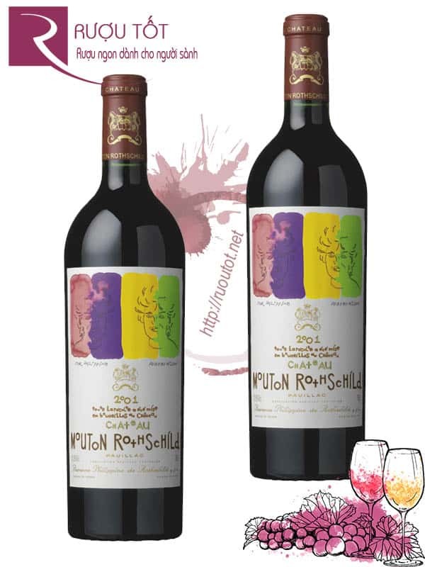 Vang Pháp Chateau Mouton Rothschild Pauillac 2001 Cao cấp