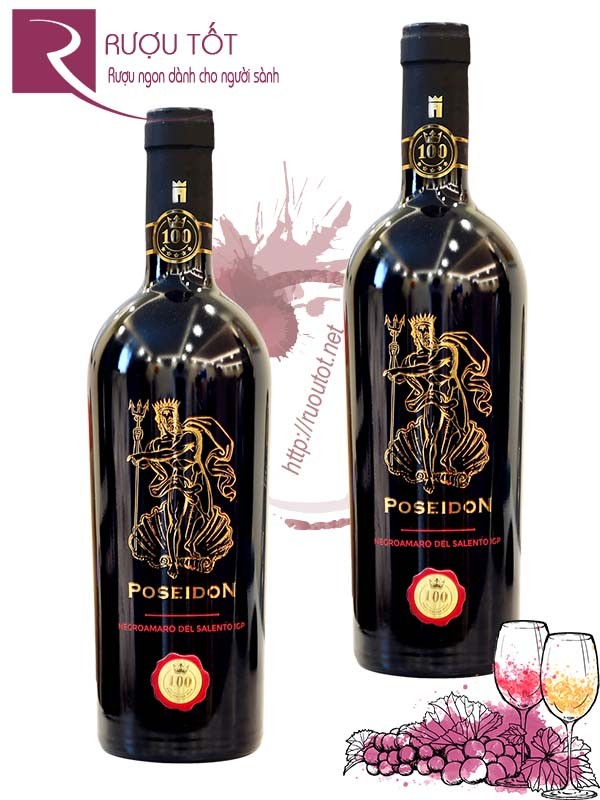 Vang Ý Poseidon Negroamaro del Salento Limited Edition Cao cấp