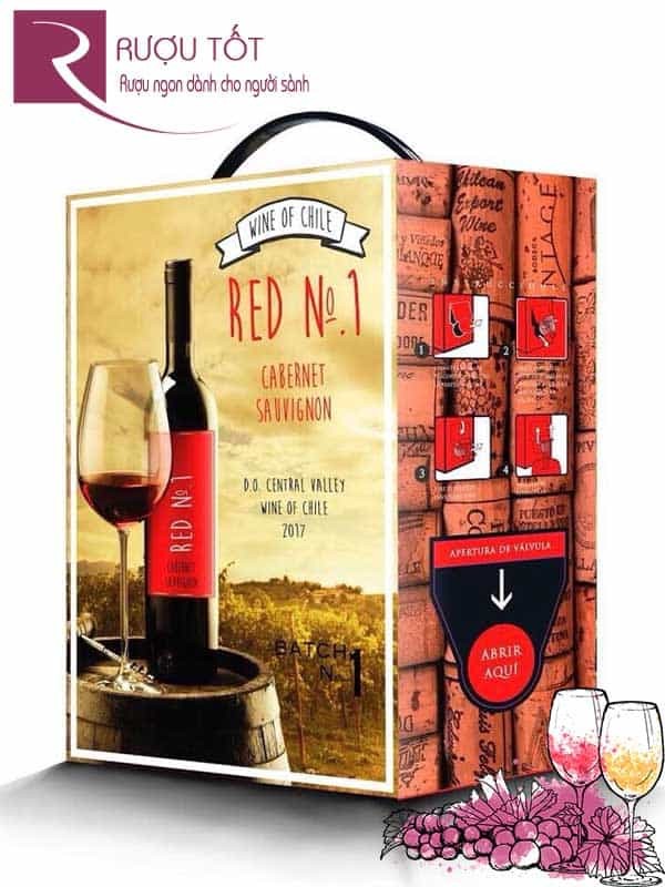 Vang Bịch Chile Red No1 3l Cabernet Sauvignon Thượng hạng