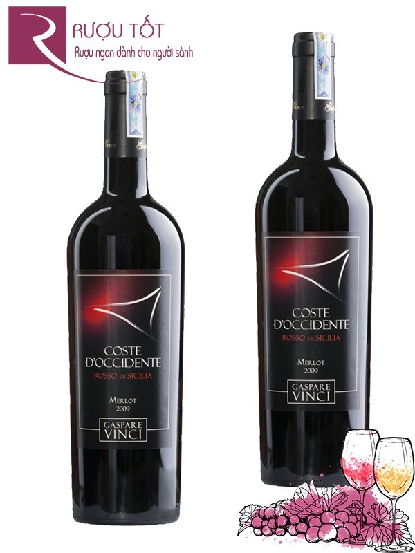 Vang Ý Gaspare Vinci D’occidente Merlot