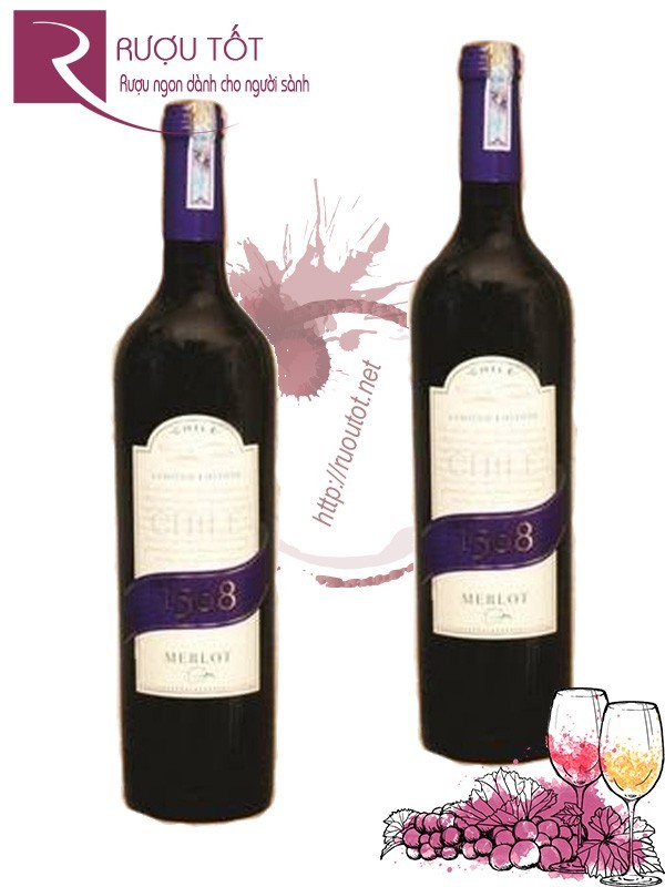 Vang Chile 1568 Merlot Thượng hạng