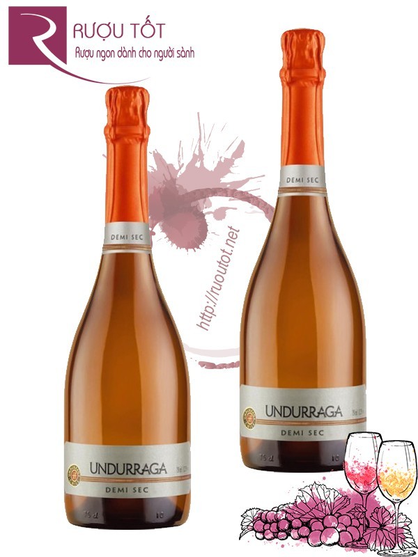 Vang nổ Chile Undurraga Sparkling Demi Sec Ngọt ngào hấp dẫn