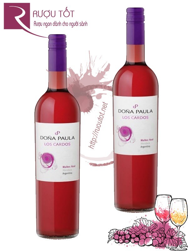 Rượu Vang Dona Paula Los Cardos Malbec Rose Thượng hạng