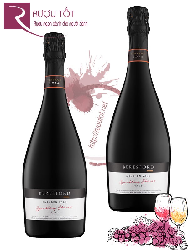 Rượu vang nổ Beresford Sparkling McLaren Vale Shiraz Hảo hạng