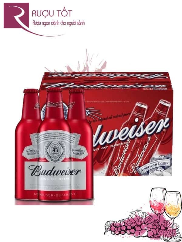 Bia Budweiser 5% Mỹ - Chai nhôm 330ml