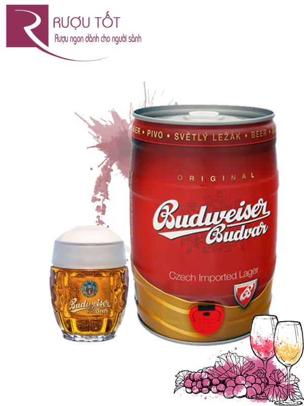 Bia Budweiser Budvar Original - bom 5 lít