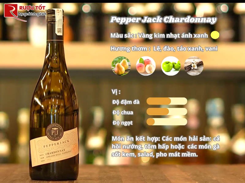 Vang trắng  Pepper Jack Chardonnay