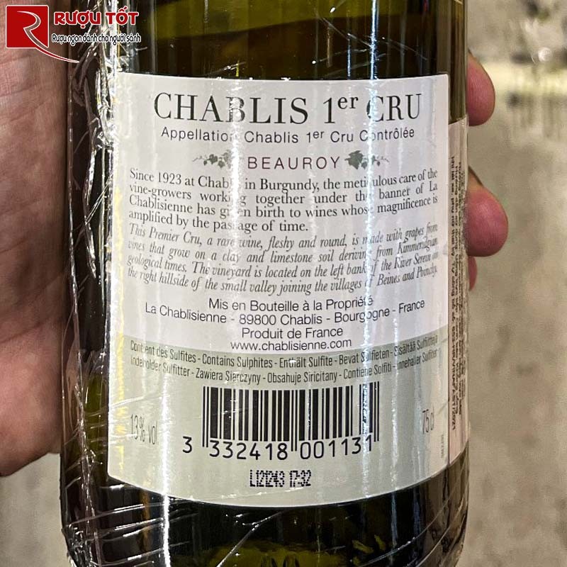 Hương vị của rượu vang Chablis La Chablisienne