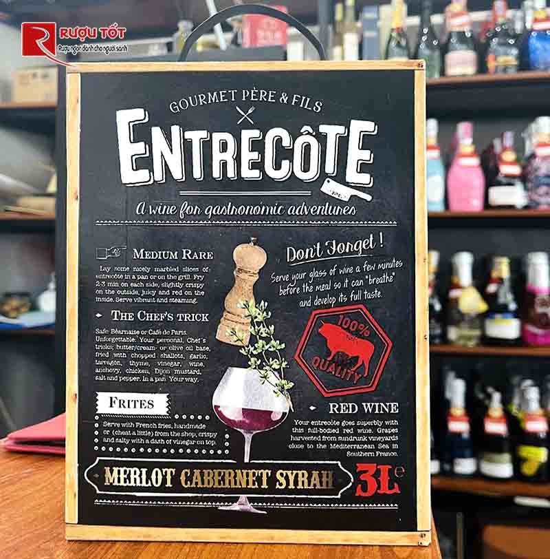 Rượu vang bịch Entrecote