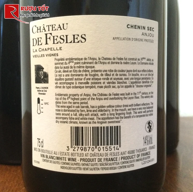 Rượu vang Chateau De Fesles La Chapelle Chenin Blanc