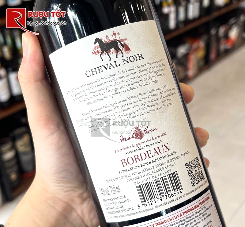 Rượu vang Cheval Noir Bordeaux Rouge