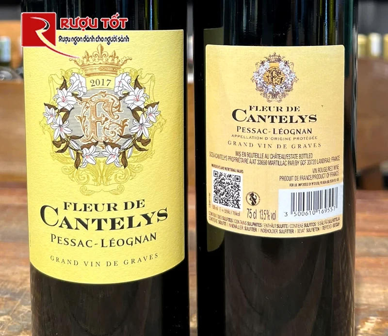 Rượu vang Fleur De Cantelys Pessac Leognan White