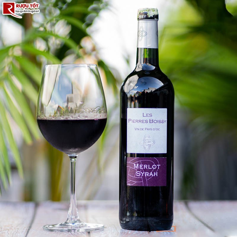 Rượu vang Les Pierres Boissy Merlot Syrah