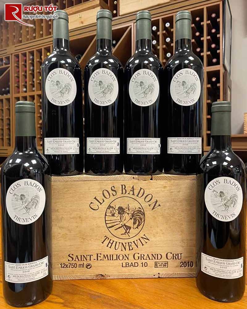 vang đỏ Clos Badon Thunevin Grand Cru