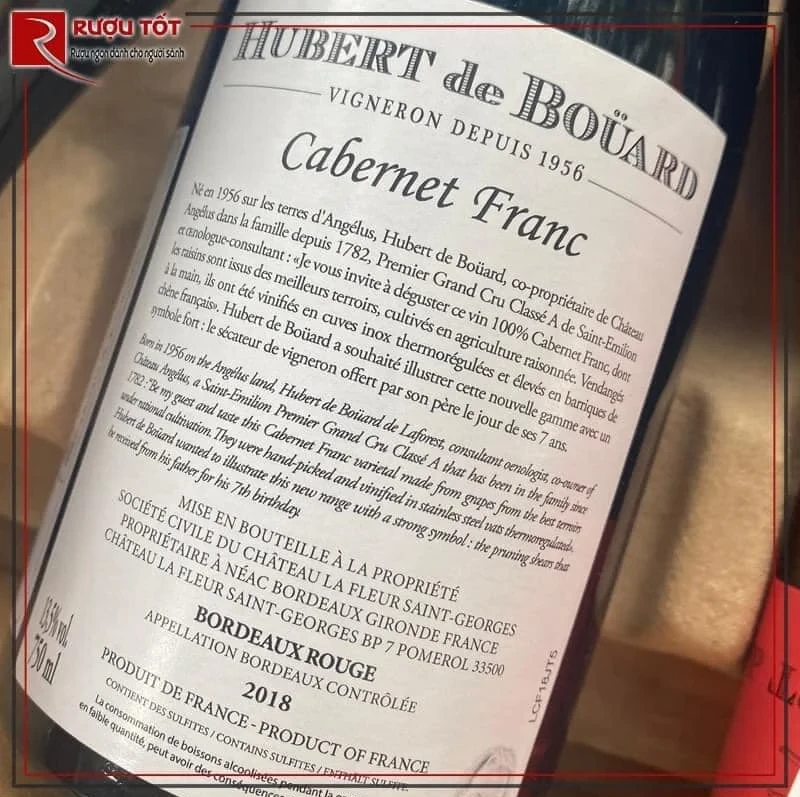 Vang Pháp Hubert de Bouard Cabernet