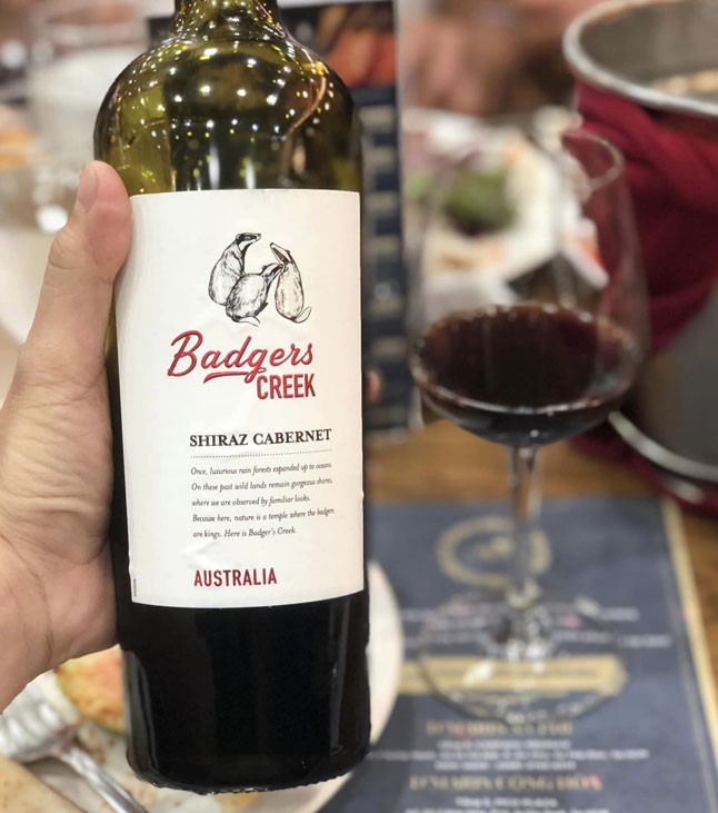 Rượu Vang Badgers Creek Shiraz Cabernet