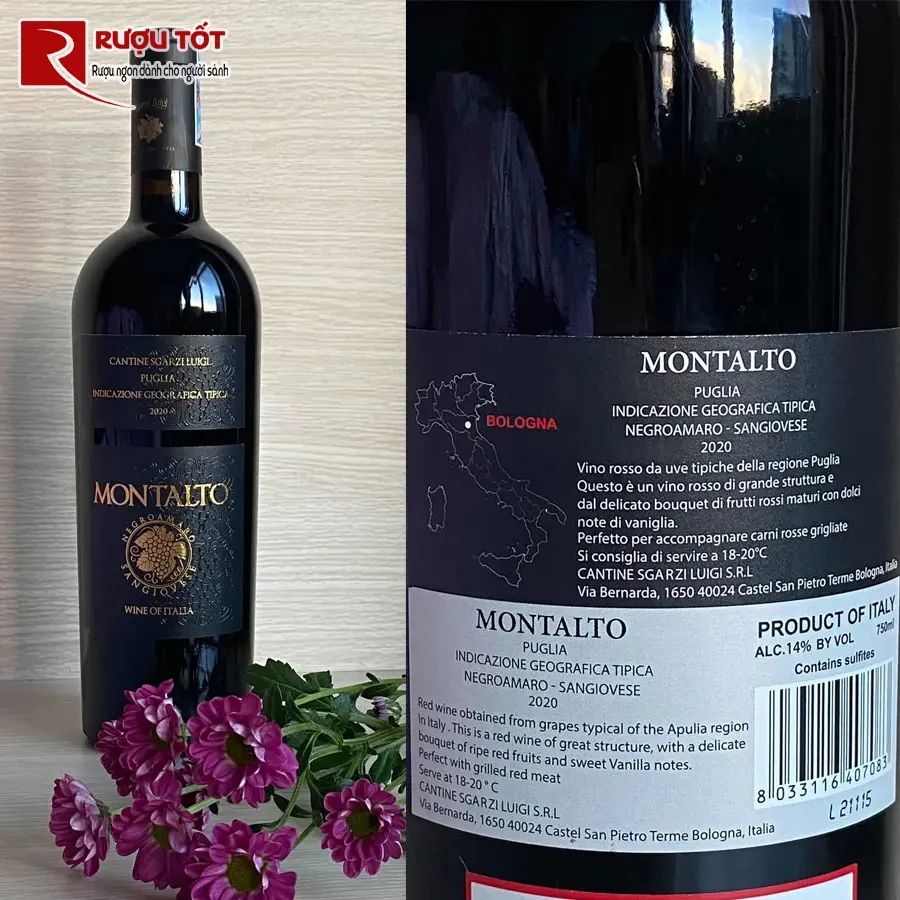 ruou vang montalto rosso